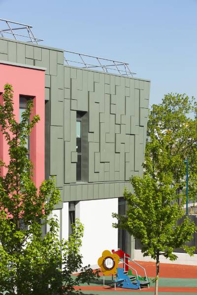 VMZINC Rainscreen Facades – Mozaik - Zinc Wall Panel