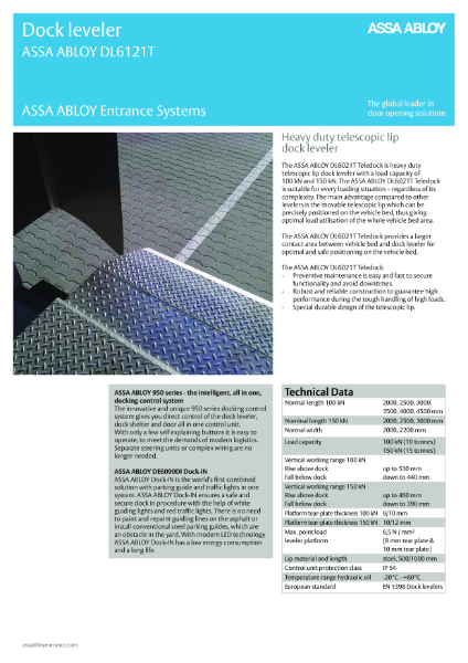 ASSA_ABLOY_DL6121T_Product_Leaflet