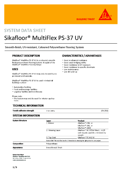 Sikafloor® MultiFlex PS-37 UV