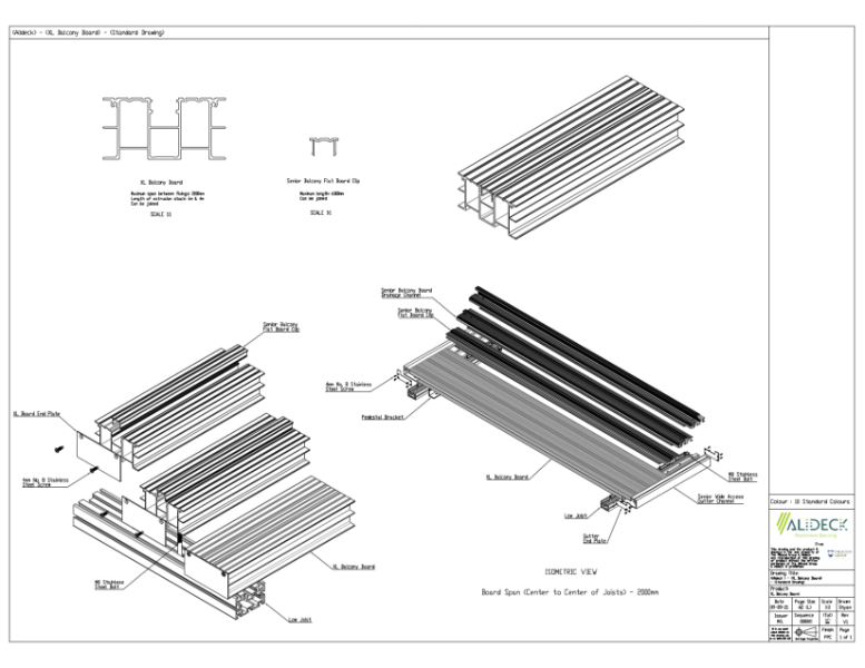 AliDeck XL Decking Board CAD