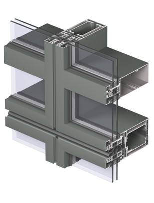 Aluminium ElementFacade 7 Unitized Facade System 