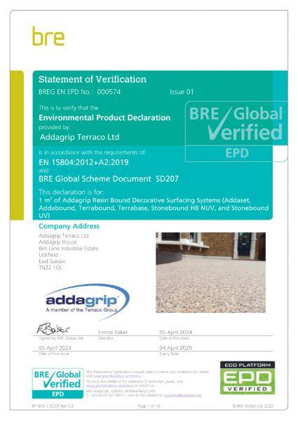 Environmental Product Declaration