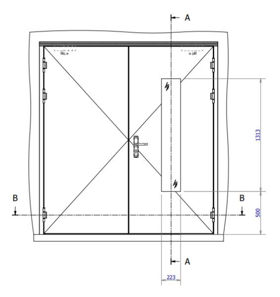 Drawing P015 - M43-M47-M51-M52-M53-M56 double leaf external door corner frame