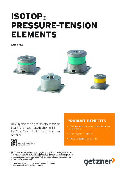 Data sheet Isotop Pressure-Tension Elements EN