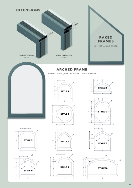 Prestige Arched Window Data Sheet