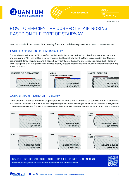 How to correct specify a stair nosing