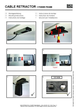 Asennusohjeet - 930.502 CABLE RETRACTOR