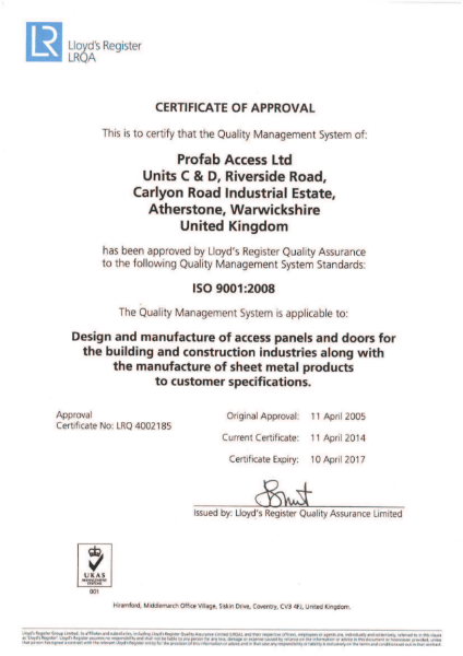 ISO 9001:2008 Certificate