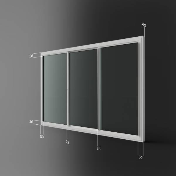 Horizontal Sliding Unit - Three Panel - Secondary Glazing Unit
