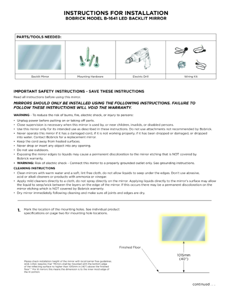 Installation Instructions B-1641