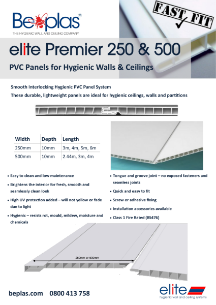 Beplas Premier PVC Hygienic Ceiling Panel