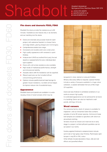 Fire doors and doorsets