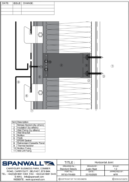 RF50-FR HORIZONTAL DETAIL