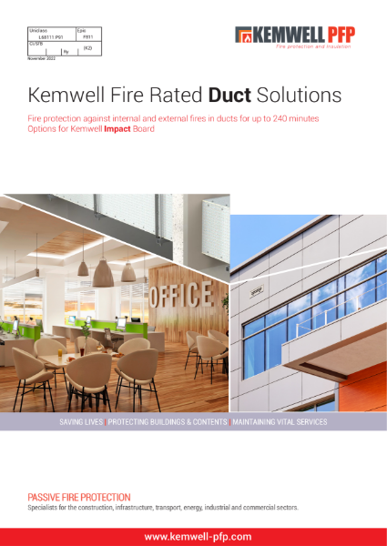 Kemwell PFP Impact Board Fire Rated Ductwork - Nov 2022