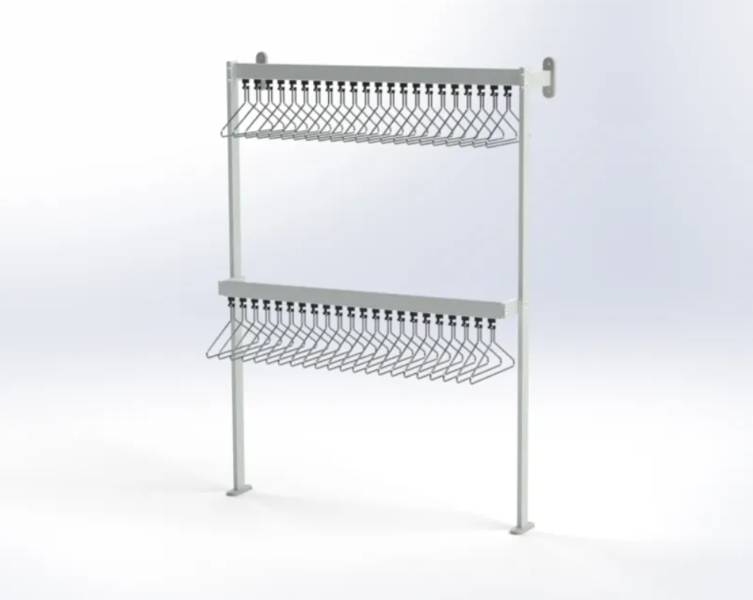 FS707 Floor & Wall Fixed Coat Rails