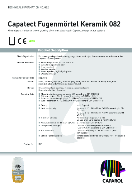 Capatect Fugenmortel Keramik 082
