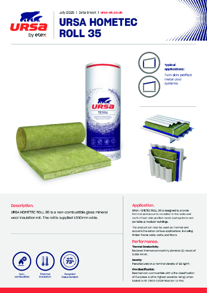 URSA HOMETEC ROLL 35 - Datasheet