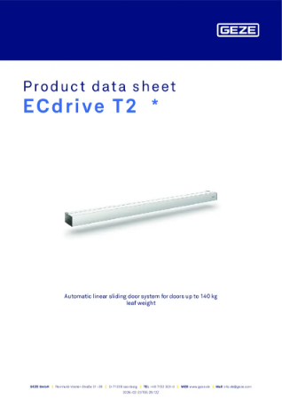 ECdrive T2 Product Data Sheet