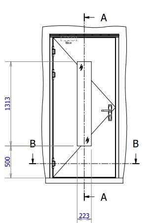 Drawing P003 - M41 single leaf external door corner frame