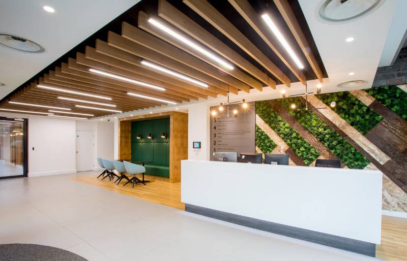 Lightweight Acoustic Beam Ceiling in Commercial Office Upgrade