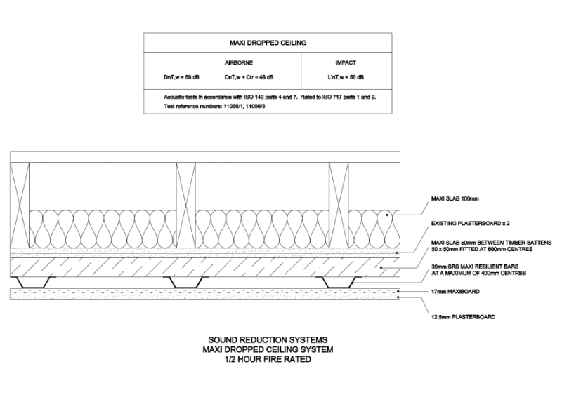 Maxi Dropped Ceiling CAD Drawing