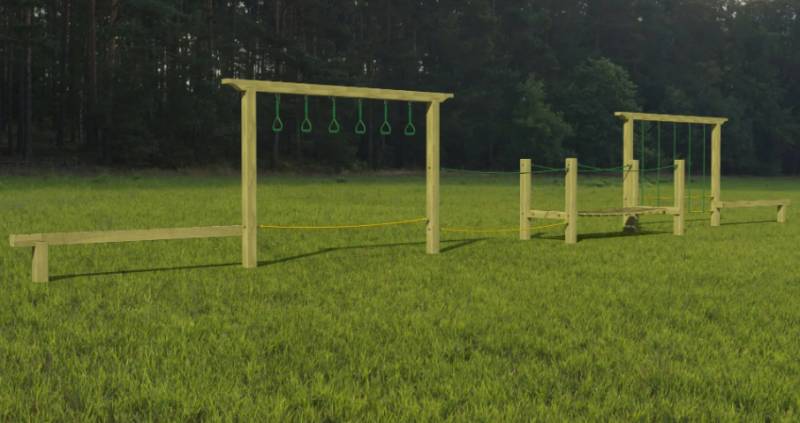 Selbourne Trail Play Structure - Playground equipment and trim trail