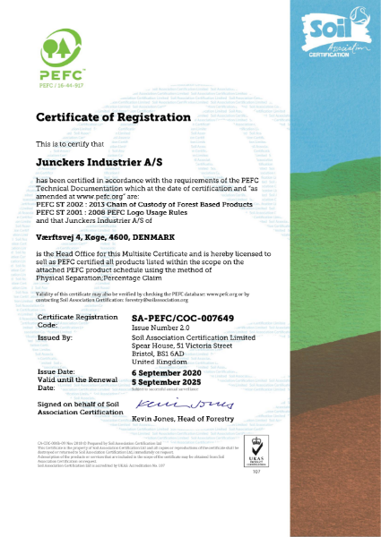 PEFC certificate