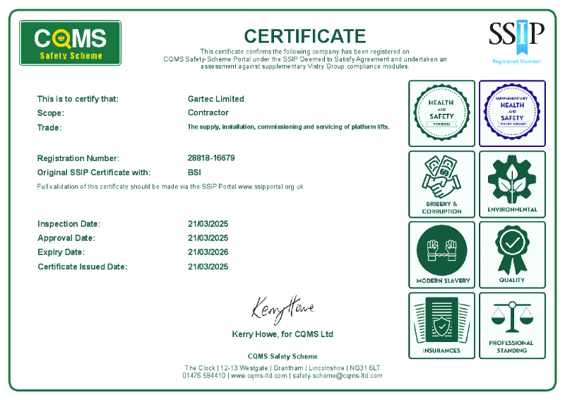 CQMS SSIP Safety Scheme
