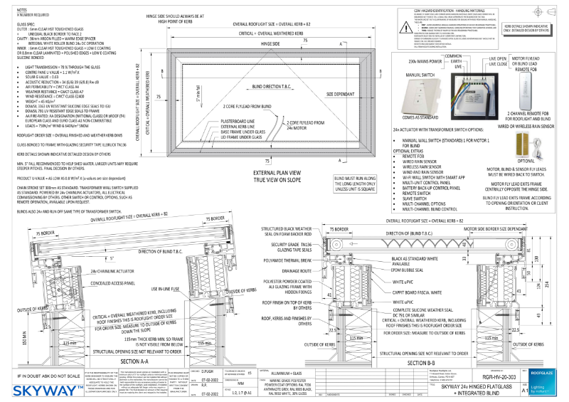 DWG Hinged + integrated blind