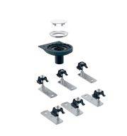 Geberit drainage connection with 6 feet, for Setaplano shower surface, cross-floor installation