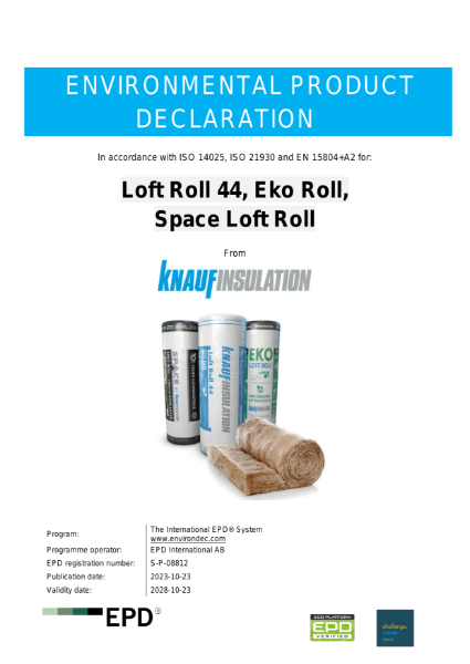 Knauf Insulation Loft Roll 44, Eko Roll, Space Loft Roll EPD - EN - UK&I