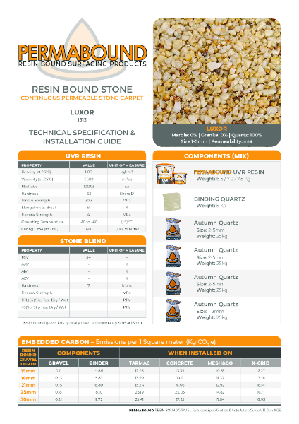 Luxor_1513_Resin_Bound_Stone_TDS_PERMABOUND