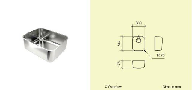 Sink Bowl LE30 - Rectangular Stainless Steel Kitchen Sink