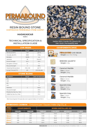 Resin Bound Stone — Madagascar TDS