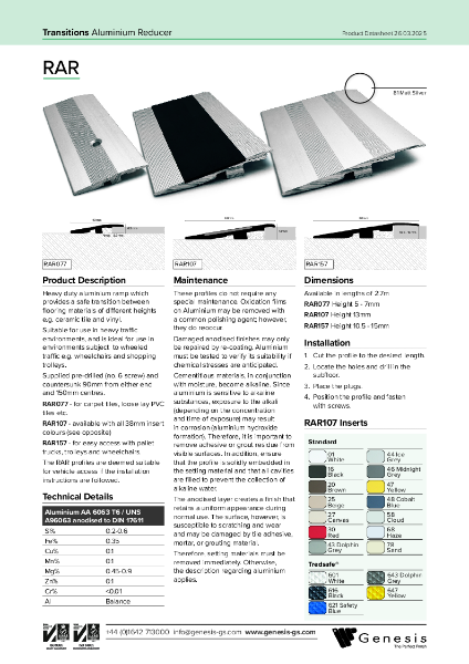 RAR Datasheet