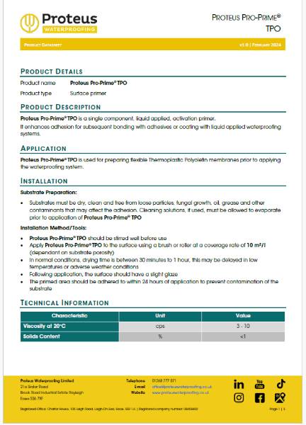 Product Data Sheet - Pro-Prime® TPO