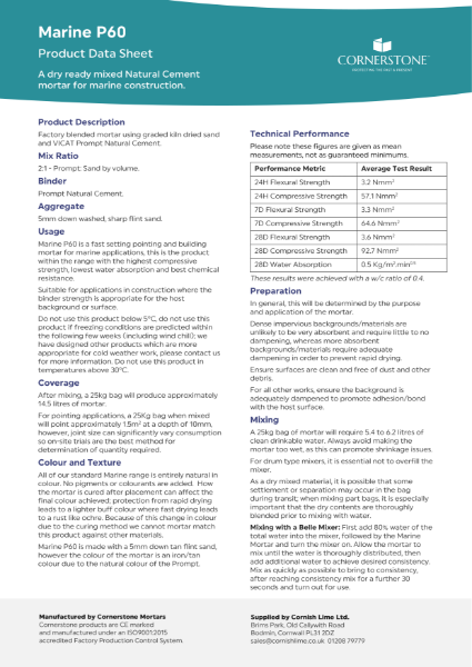 Marine P60 - Product Data Sheet