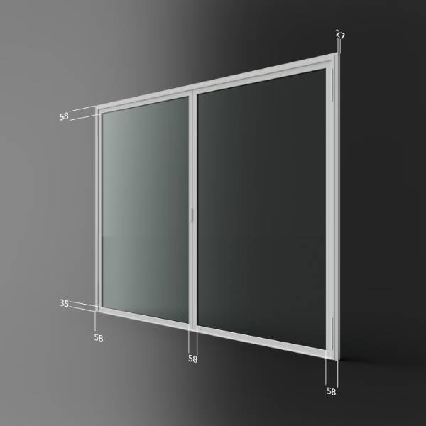 Double Heavy Duty Hinged Unit - Low Threshold - Secondary Glazing Unit