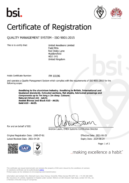 Quality Management System - ISO 9001:2015