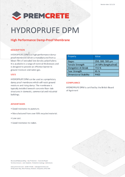 Hydroprufe DPM TDS