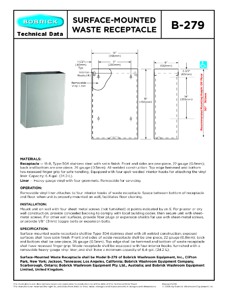 Technical Data Sheet B-279