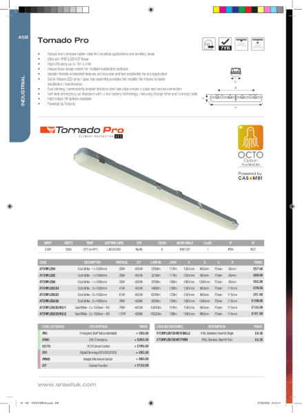 Tornado Pro Data Sheet