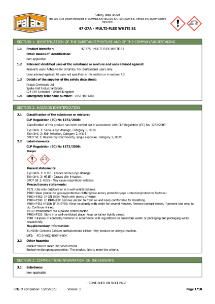 Safety-data-sheet-of-47-27A-MULTI-FLEX-WHITE-S1