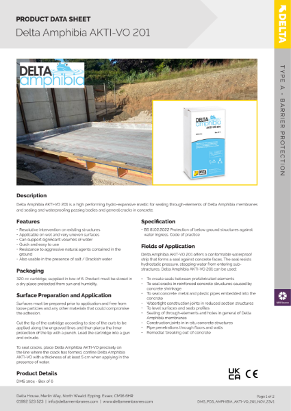 Delta Amphibia AKTI-VO 201 Product Data Sheet