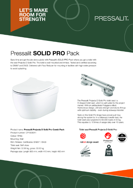 Pressalit SOLID PRO Pack