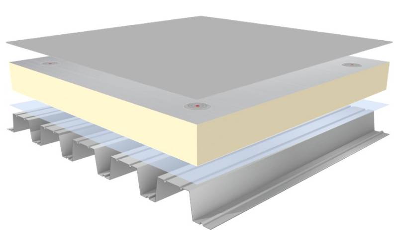 Rhenofol® PVC-P Mechanically Attached Warm Roof System - Single Ply PVC-P Warm Roof System