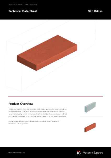 Slip Bricks Technical Data Sheet