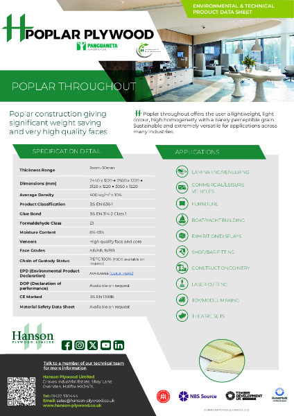 H Poplar Lightweight Plywood