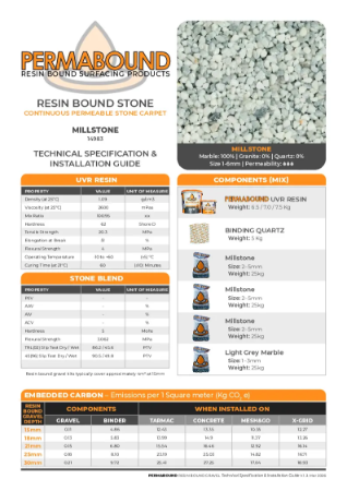 Resin Bound Stone — Millstone TDS