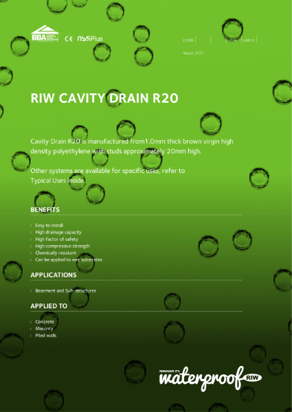 RIW Cavitydrain R20